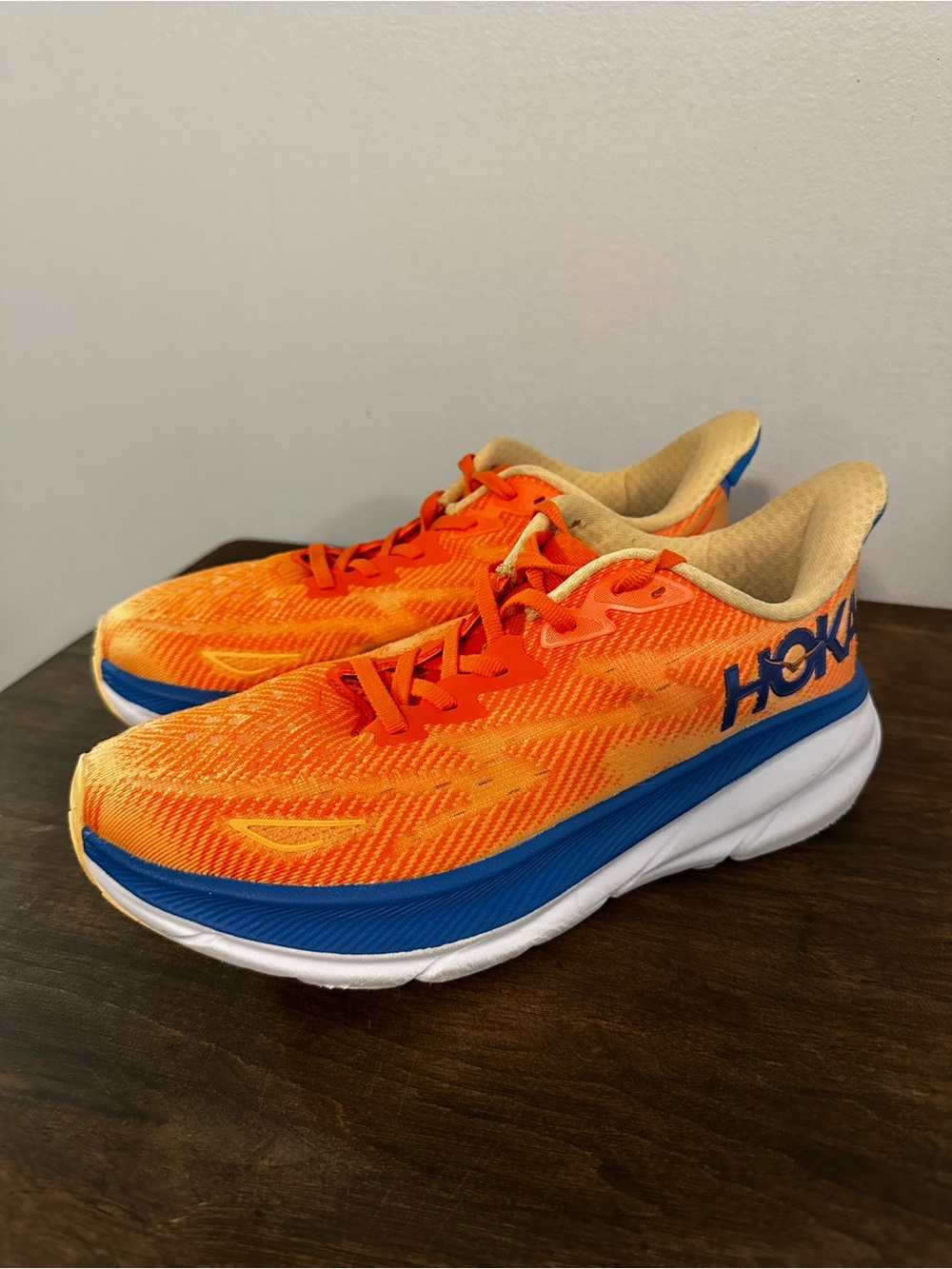 Hoka One One Mens Clifton 9 1127895 VOIM Orange Running Shoes Sneakers Size 8 D - Picture 4 of 8